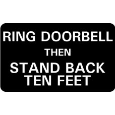 Social Distancing Doorbell Sign